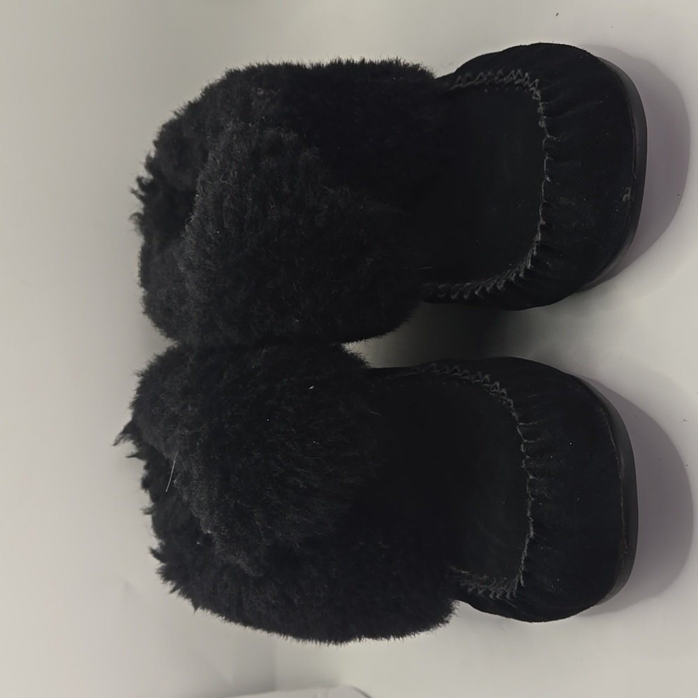 ABEO B.I.O. System Women's Whitby Black Shearling Ankle Booties Sz 8 Slip-On